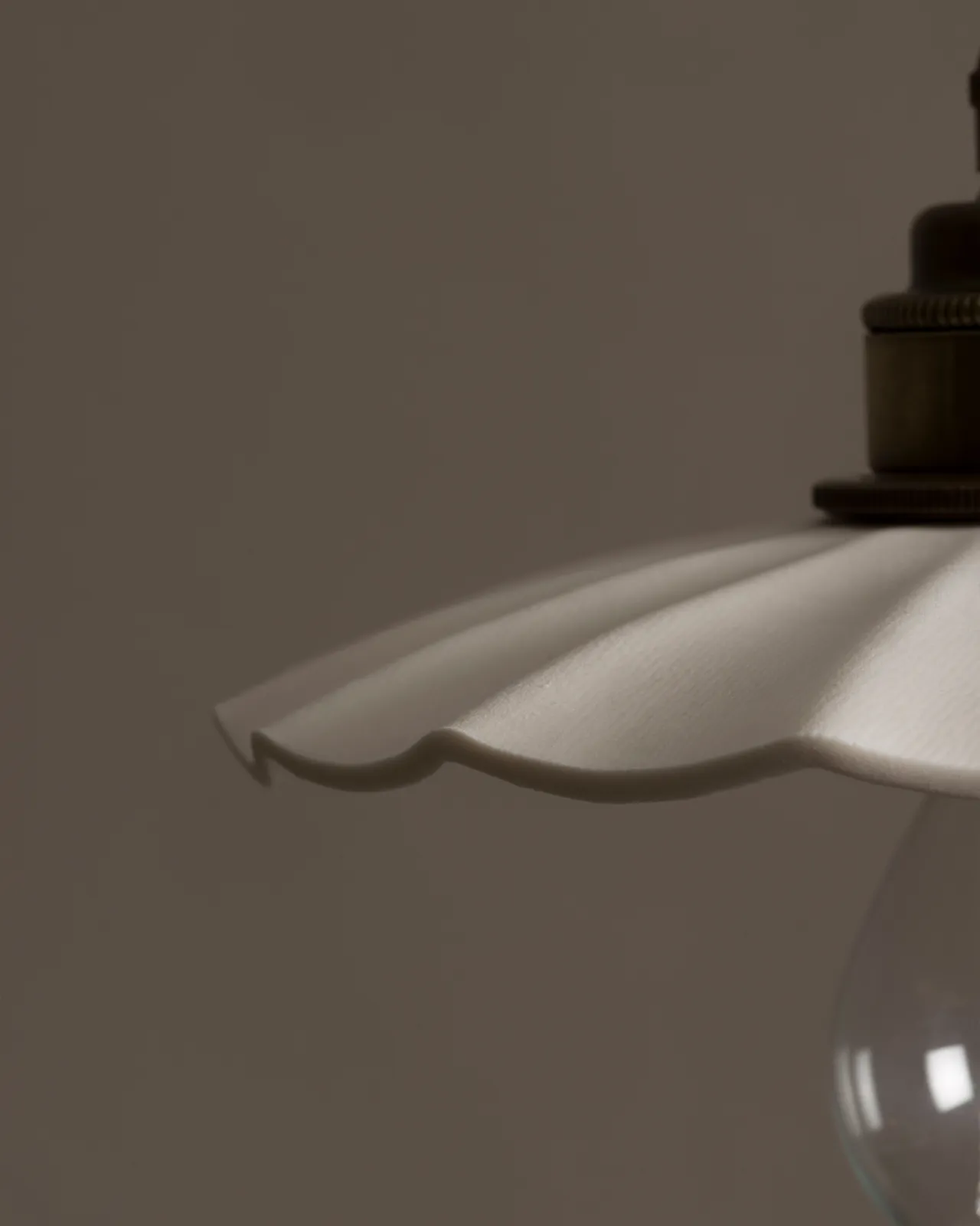 Large Wide Pleat Porcelain Light | deVOL Kitchens